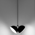 Nod Multi-Light Pendant - Matte Black / Opal