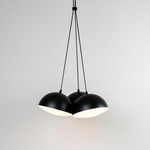 Nod Multi-Light Pendant - Matte Black / Opal