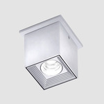 Dau 3 inch Rectangular LED Ceiling Light - Brushed Aluminum