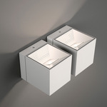 Dau Double Square LED Up / Down Wall Light - White