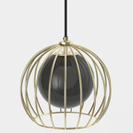 Revati Globe Pendant - Floor Model - Brass / Black
