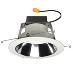 J6RL 6IN Warm Dim 600 Lumen Retrofit Downlight Trim - White / Clear Alzak