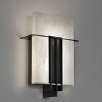 Genesis Wall Sconce Opal Black - Overstock - Black / Opal