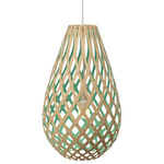 Koura Pendant - Floor Model - Bamboo / Natural / Aqua