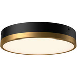 Adelaide Color-Select Ceiling Flush Light - Aged Gold / Matte Black / Frosted