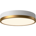 Adelaide Color-Select Ceiling Flush Light - Aged Gold / White / Frosted