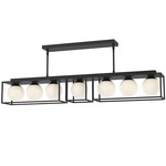 Amelia Linear Pendant - Matte Black / Opal Matte