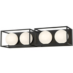 Amelia Bathroom Vanity Light - Matte Black / Opal Matte