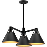 Archer Chandelier - Matte Black / Matte Black