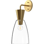 Arlo Wall Sconce - Brushed Gold / Clear