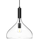 Belleview Pendant - Matte Black / Clear