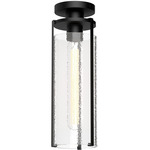 Belmont Ceiling Light Fixture - Matte Black / Clear Water Glass