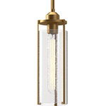 Belmont Pendant - Aged Gold / Clear Water Glass