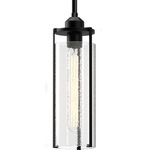 Belmont Pendant - Matte Black / Clear Water Glass