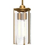 Belmont Pendant - Aged Gold / Clear Water Glass