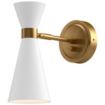Blake Wall Sconce - Aged Gold / White