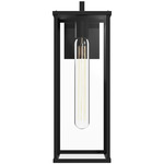 Brentwood Outdoor Wall Sconce - Textured Black / Clear
