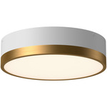 Brisbane Ceiling Light Fixture - Aged Gold / White / Frosted