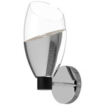 Capri Wall Sconce - Chrome / Clear