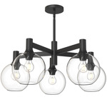 Castilla Chandelier - Matte Black / Clear