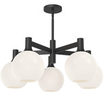 Castilla Chandelier - Matte Black / Opal Matte