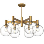 Castilla Chandelier - Aged Gold / Clear