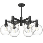 Castilla Chandelier - Matte Black / Clear