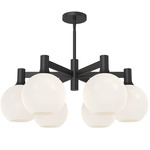 Castilla Chandelier - Matte Black / Opal Matte