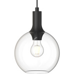 Castilla Pendant - Matte Black / Clear