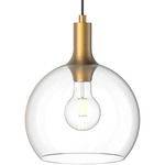 Castilla Pendant - Aged Gold / Clear