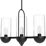 Cyrus Linear Pendant - Matte Black / Clear