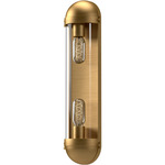 Cyrus Bathroom Vanity Light - Aged Gold / Clear