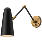 Daniel Wall Sconce - Aged Gold / Matte Black