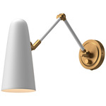 Daniel Wall Sconce - Aged Gold / White