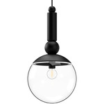 Delilah Pendant - Matte Black / Clear