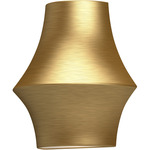 Emiko Flush Wall Sconce - Brushed Gold / Brushed Gold