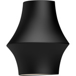 Emiko Flush Wall Sconce - Matte Black / Matte Black