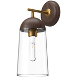 Emil Wall Sconce - Aged Gold / Walnut / Clear