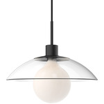 Francesca Pendant - Matte Black / Clear