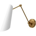 Gabriel Wall Sconce - Aged Gold / White