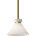 Halston Pendant - Brushed Gold / Glossy Opal