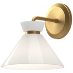 Halston Wall Sconce - Brushed Gold / Glossy Opal