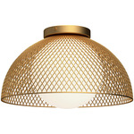 Haven Ceiling Light Fixture - Gold / Opal Matte