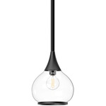 Hazel Pendant - Matte Black / Clear