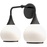 Hazel Bathroom Vanity Light - Matte Black / Opal Matte