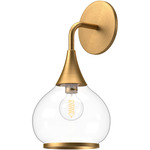 Hazel Wall Sconce - Aged Gold / Clear