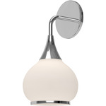 Hazel Wall Sconce - Chrome / Opal Matte