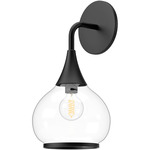 Hazel Wall Sconce - Matte Black / Clear