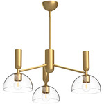 Jude Chandelier - Brushed Gold / Clear