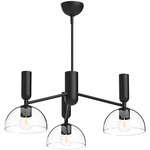 Jude Chandelier - Matte Black / Clear